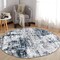 World Rug Gallery Distressed Abstract Area Rug 8 ft Round Blue 910BLUE8RND - alternate 3