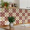 Homeroots 6" x 6" Brown And Gold Vinyl Arabesque Peel And Stick Removable Tiles 569314 - alternate 6