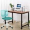 Homeroots Turquoise and White Adjustable Height Swivel Rolling Office Chair 568072 - alternate 9