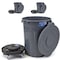 Magnum Tool Gray 32 Gallon Trash Can Set (Trash Can, Quiet Dolly, and Reinforced Lid) (3 Set) CMTC-CLD0-32G03 - alternate 1