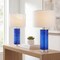 Jonathan Y Cole 27.5" Modern Fused Glass Cylinder LED Table Lamp, Cobalt, 2PK JYL4017D-SET2 - alternate 8