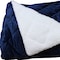 Homeroots 60" X 80" Navy Blue Fleece And Microfiber Quilted Plush Throw Blanket 303545 - alternate 6