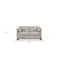 Homeroots 59in Off White And Brown Leather Loveseat 515680 - alternate 2