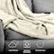 Lavish Home Faux Fur Throw Blanket for Couch, Beige, 50 in x 60 in 68-THROW-BGE - alternate 6