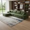 Homeroots 135" Green Corduroy Modular Compression Foam Sofa With Toss Pillows 712973 - alternate 5