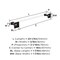 Amerock Glacio Clear/Oil-Rubbed Bronze Contemporary 18 in 457 mm Towel Bar BH36063CORB - alternate 4