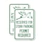 Signmission Reserved for Stork Parking Permit Required With Graphi, 18'' X 24'', Heavy Gauge Aluminum, 2PK A-1824-2PACK-23172 - alternate 1