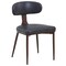 Leisuremod Dilenny Faux Leather Dining Chair - Modern Padded Side Chair with Steel Legs DC49BL - alternate 1