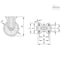 Elesa 450806 Monolithic castor wheels stainless steel bracket Technopolymer, Fixed plate bracket wi 450806 - alternate 2