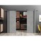 Sartodoors Sliding Double Barn Doors with Hardware, Planum 0011 Concrete and Aluminum Strips, Silver 13FT Rail PLANUM0011DB-S-BTN-36 - alternate 1