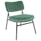 Leisuremod Marilane Velvet Accent Chair with Metal Frame, Turquoise MA29BU - alternate 1