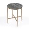 Homeroots 23" Brass And Gray Marble Round End Table 488930 - alternate 8