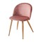 Homeroots Pink and Oak Velvet and Metal Dining Side Chair 568016 - alternate 5