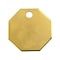 C.H. Hanson Blank Tag, Brass, 1 1/2 in H x 1 1/2 in W, Brass, Octagon, 25 PK 42532 - alternate 1