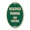 Signmission Reserved Parking For Visitors Green & Tan, 12 Inch X 18 Inch Designer, Heavy Gauge Aluminum A-OV-G-1218-9759 - alternate 1
