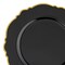Smarty Had A Party 7.5" Black with Gold Rim Round Blossom Disposable Plastic Appetizer/Salad Plates (120 Plates), 120PK 4847BG-CASE - alternate 10