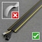 D-Line Cable Protector, 9/16 in H, 6 ft L, 3-1/4 in W, 1 Channel, PVC, Black, Yellow, 5 PK US/FC83H/5PK - alternate 7
