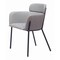 Homeroots Set of Two Gray and Black Upholstered Faux Leather Dining Arm Chairs 555839 - alternate 8