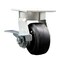 Service Caster 4 Inch Kingpinless Rubber on Steel Wheel Swivel Caster with Brake SCC-KP30S420-RSR-SLB - alternate 1