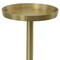 Homeroots 24" Gold and White Metal Round Pedestal End Table 632718 - alternate 4