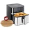Megachef 8.5 Qt Bundle Electric Air Fryer in Black and Stainless Steel with 125 Piece Paper Liners 750123655M - alternate 1