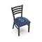 Holland Bar Stool Co Black Wrinkle Seattle Kraken Stationary Chair with Ladder Style Back L00418SeaKrk - alternate 1