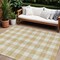 Homeroots 9' X 12' Gold And Beige Plaid Washable Indoor Outdoor Area Rug 595395 - alternate 1