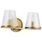 Nuvo Valentine, 2 Light Vanity, Vintage Brass Finish, Hammered Glass 60/8262 - alternate 1