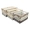 Homeroots Set of Three Black Off White And Walnut Solid Wood Crate, 3PK 487706 - alternate 8