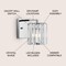 Jonathan Y Coco Prism Vintage 4.75" 1-Light Metal/Glass Classic Glam LED Vanity Light, Chrome JYL3552A - alternate 9