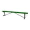 Leisure Craft Bench w/o Back, Surfce Mount, 8ft., Green B8XPSM-GREEN - alternate 1