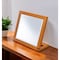 Homeroots 8" Brown Wood Framed Freestanding Makeup Shaving Tabletop Mirror 420751 - alternate 5