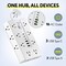 Overtime 22-in-1 Multi-Port Power Strip with 16 AC Outlets, 3 USB-A & 3 USB-C Ports, White OS70 - alternate 9