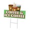 Signmission Coffee & Ice Coffee Die Cut Yard & Stake plastic coroplast window, 1216-Coffee & Ice Coffee C-DC-1216-Coffee And Ice Coffee19 - alternate 1