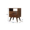 Homeroots 22" Chestnut Solid Wood Two Drawer Nightstand 722570 - alternate 5