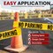Pyle 8 Pieces Safety Yellow No Parking Barricade Tape Set PNPCTX8 - alternate 5