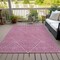 Homeroots 5' X 8' Blush And Ivory Geometric Washable Indoor Outdoor Area Rug 612113 - alternate 9