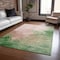 Homeroots 9' X 12' Pink And Green Abstract Washable Indoor Outdoor Area Rug 604819 - alternate 7