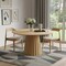 Homeroots 52" Brown Solid Wood Pedestal Base Round Top Dining Table 721024 - alternate 5