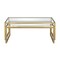 Homeroots Set of Two Gold Glass And Steel Sled Nested Coffee Tables 520920 - alternate 7