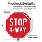Signmission Stop 4-way, 6 inch X 6 inch, Plastic Sign, 2PK OC-P-2PACK-6-8 - alternate 6