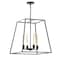 Jonathan Y Hutson 4-Light 21" Iron Modern Angled LED Chandelier, Black JYL9534A - alternate 9