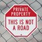Signmission Private Property This Is Not a Road, 6 inch X 6 inch, Plastic Sign, 2PK OC-P-2PACK-6-166 - alternate 7