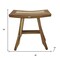 Homeroots 18" Natural Teak Rectangular Shower Bench 376745 - alternate 6