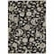 Homeroots 9' X 12' Black Beige And Ivory Floral Washable Indoor Outdoor Area Rug 597804 - alternate 6