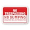 Signmission No Trespassing No Dumping Violators Will Be Prosec Aluminum, 18" H, A-1824-25025 A-1824-25025 - alternate 1