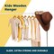 Lifemaster Natural Wooden Kids Hangers 30 Pack, 11.8" Maple Wood with Swivel Hook, Bar & Notches LMWBBH30NT - alternate 4
