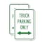 Signmission Reserved Parking Sign Truck Parking Only with Bidirecti, 18'' X 24'', Heavy Gauge Aluminum, 2PK A-1824-2PACK-23031 - alternate 1