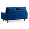 Homeroots 69" Blue Velvet Sofa With Dark Brown Legs 543722 - alternate 6