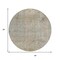 Homeroots 8' Beige And Ivory Round Abstract Washable Indoor Outdoor Area Rug 631055 - alternate 6
